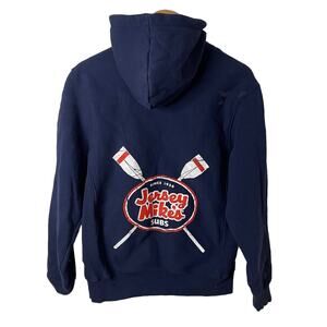 Jersey Mike’s Subs Sandwiches Blue Hoodie Uniform Logo on Back Men S / Women Med